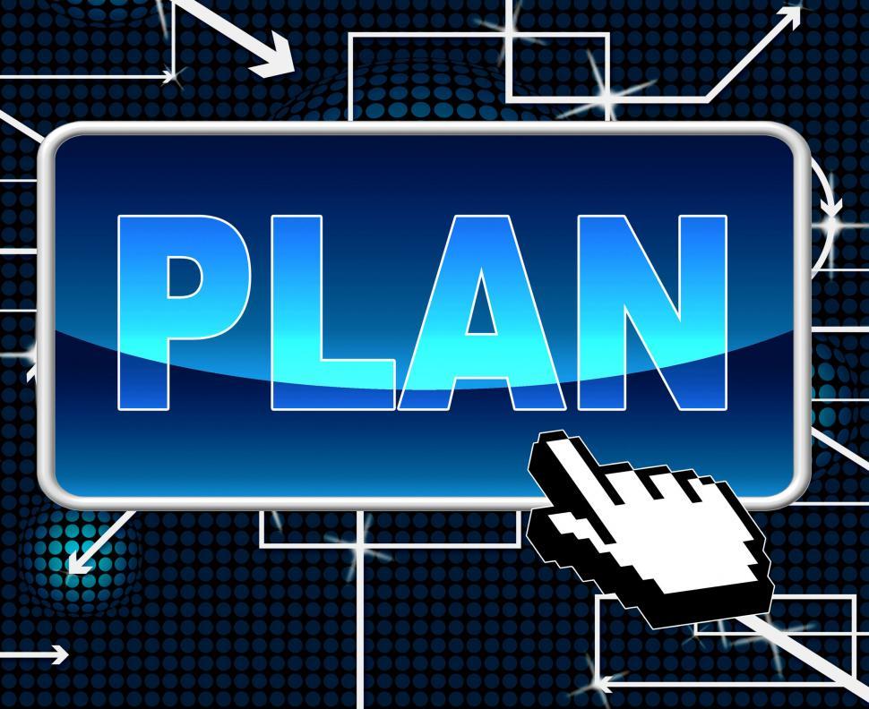 Free Image of Plan Button Means Project Programme And Web 
