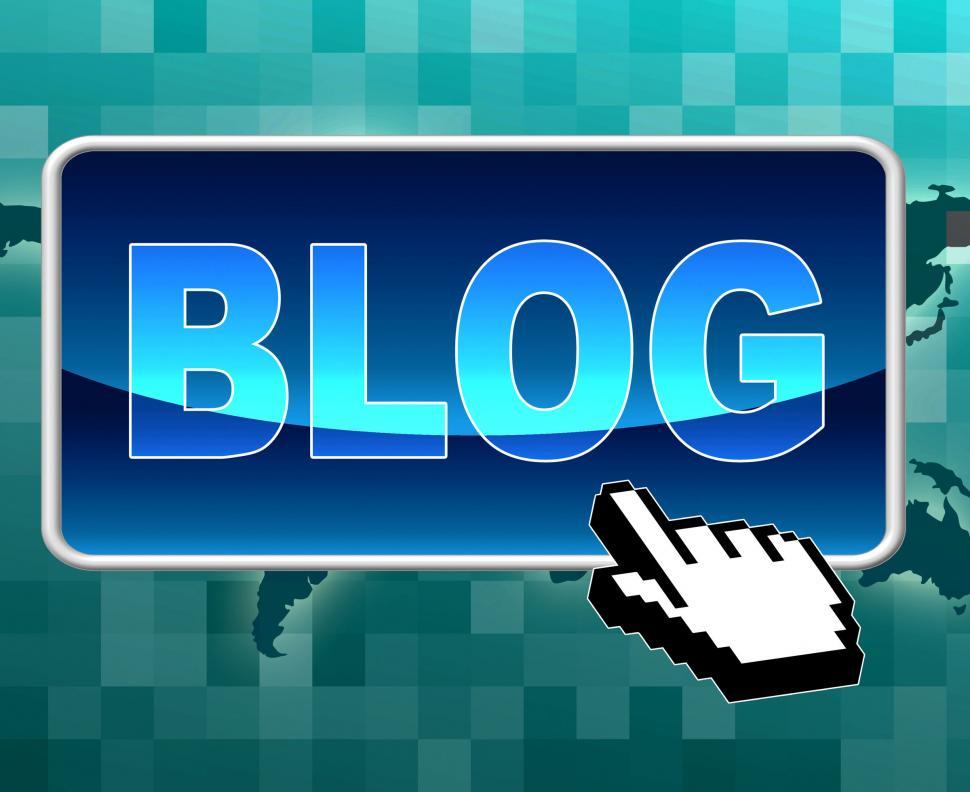 Free Image of Blog Button Means World Wide Web And Blogging 