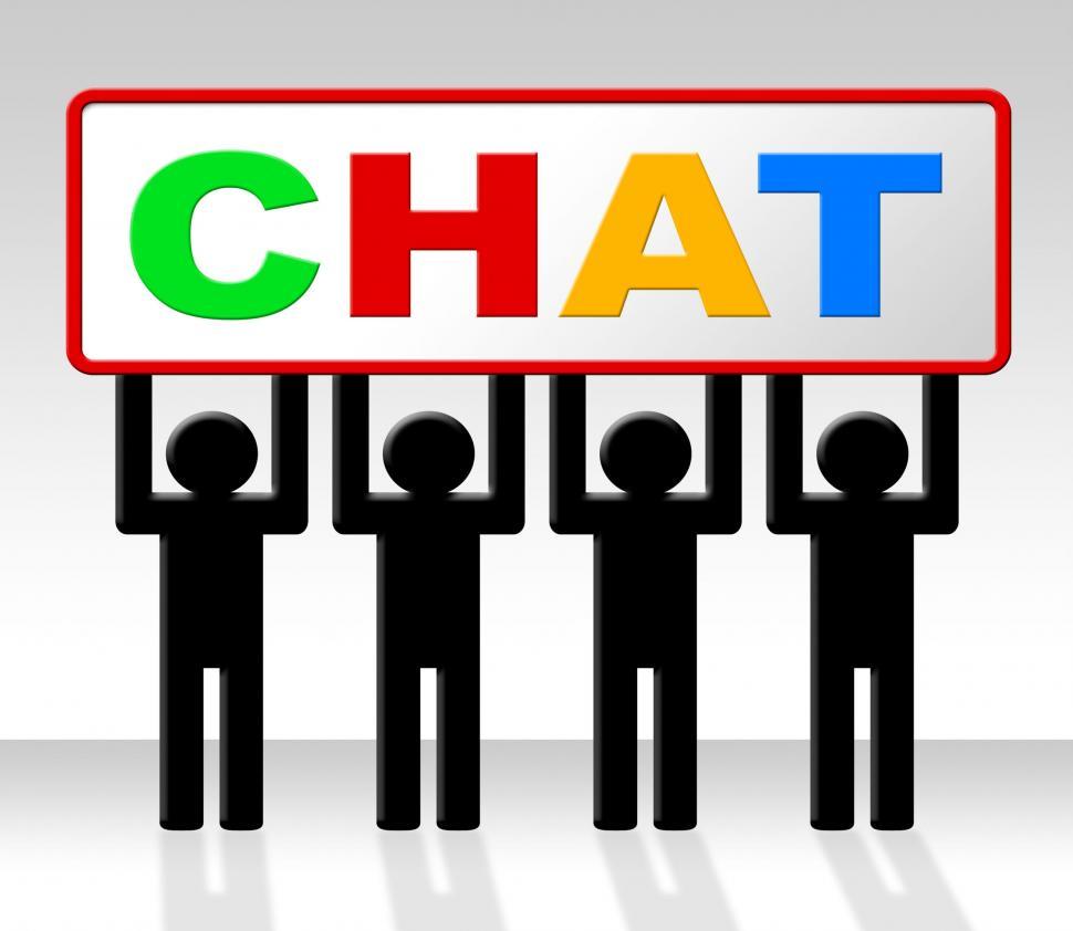 Free Image of Chat Chatting Indicates Talking Typing And Talk 