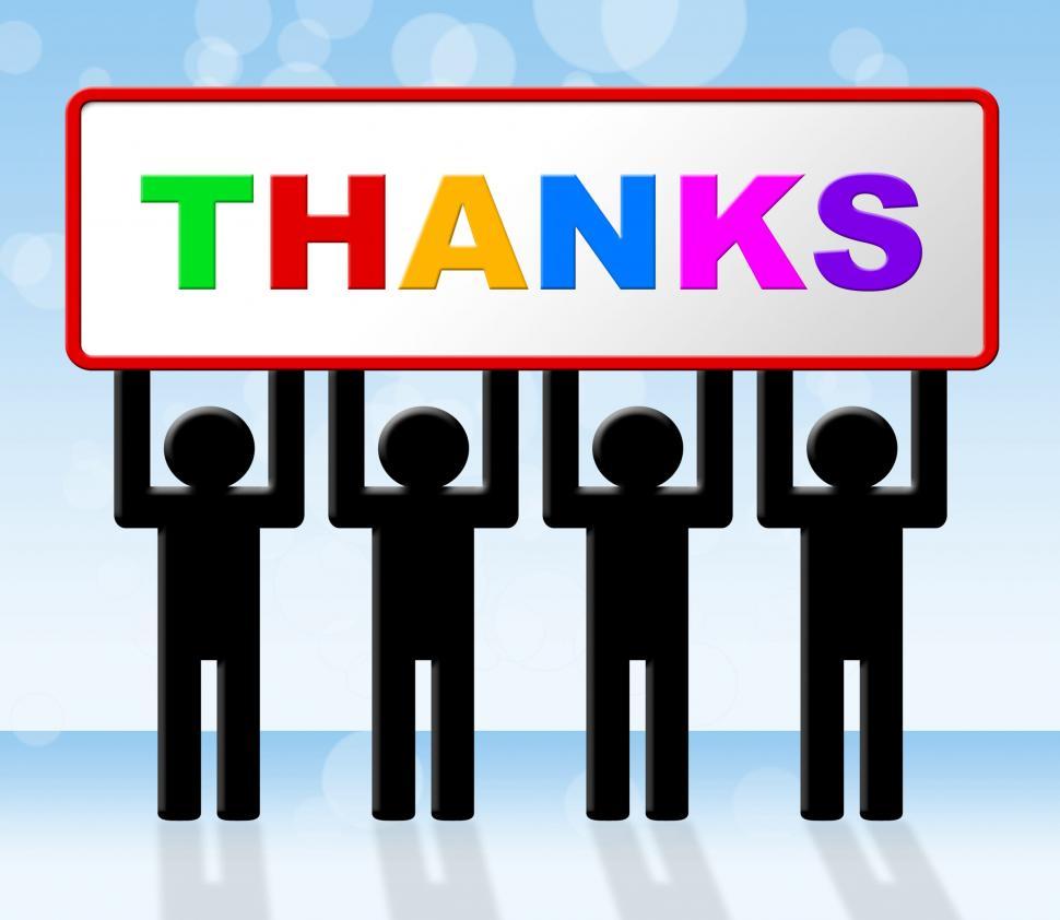 Free Image of Thank You Means Many Thanks And Grateful 