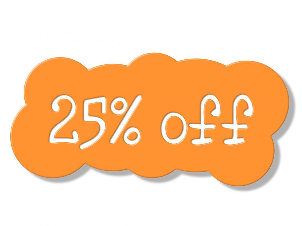 Free Image of Twenty Five Percent Represents Cheap Savings And Sale 