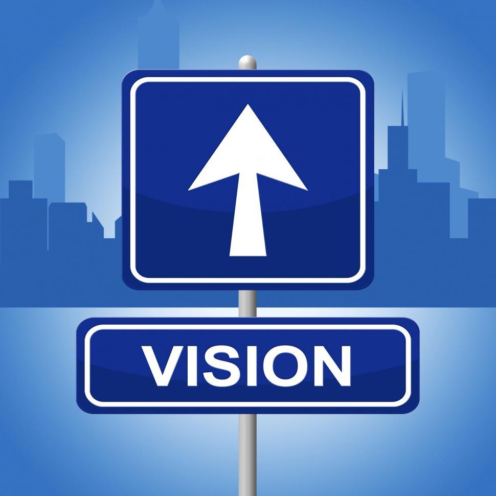 Free Image of Vision Sign Shows Planning Advertisement And Goal 