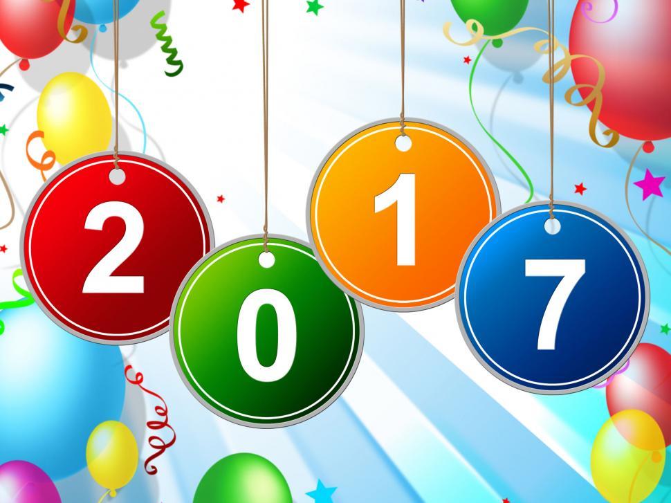 Free Image of New Year Means Two Thousand Seventeen And Celebrating 