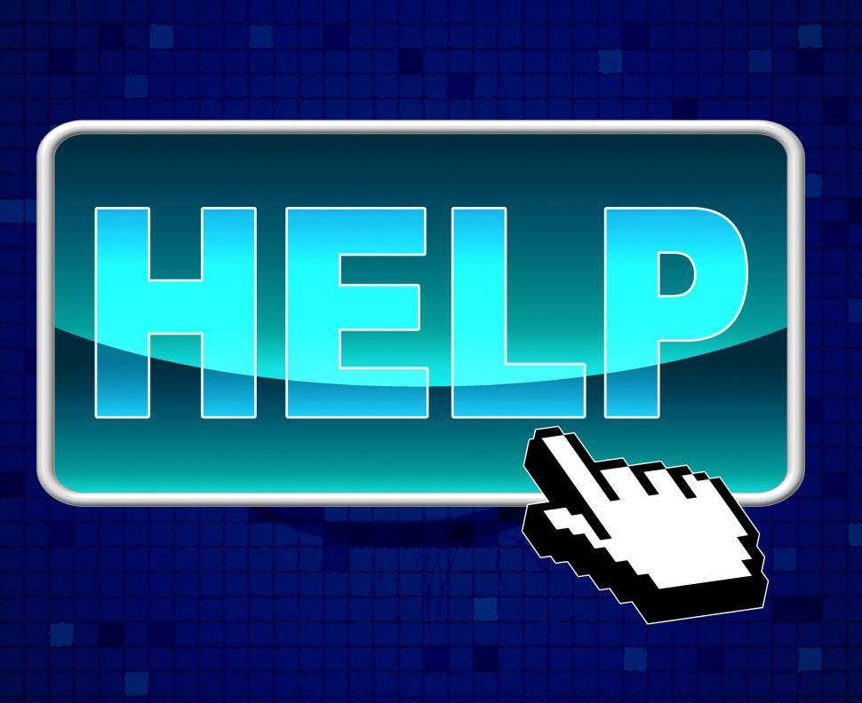 Free Image of Help Button Means World Wide Web And Advice 