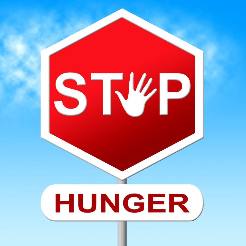 Free Image of Hunger Stop Means Lack Of Food And Control 