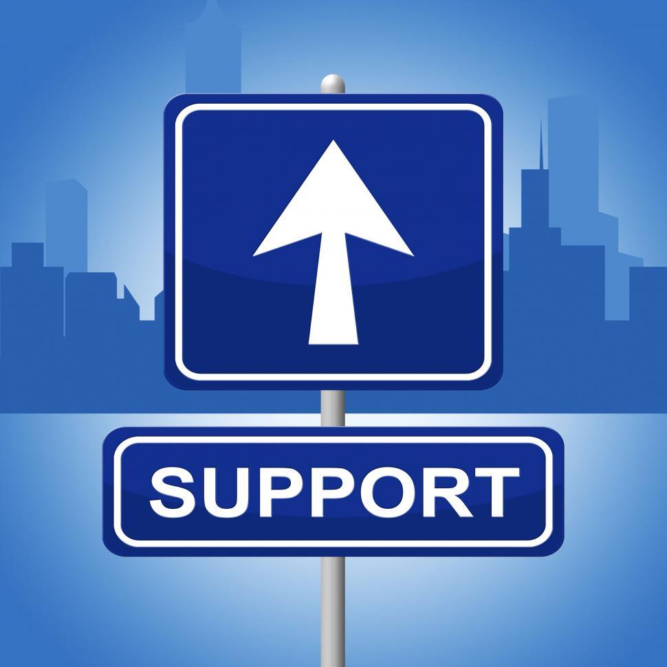 Free Image of Support Sign Shows Help Display And Signboard 