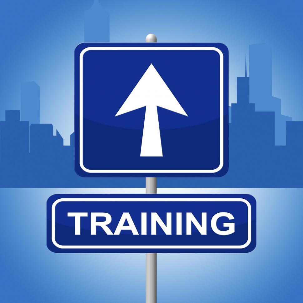 Free Image of Training Sign Represents Direction Lesson And Webinar 
