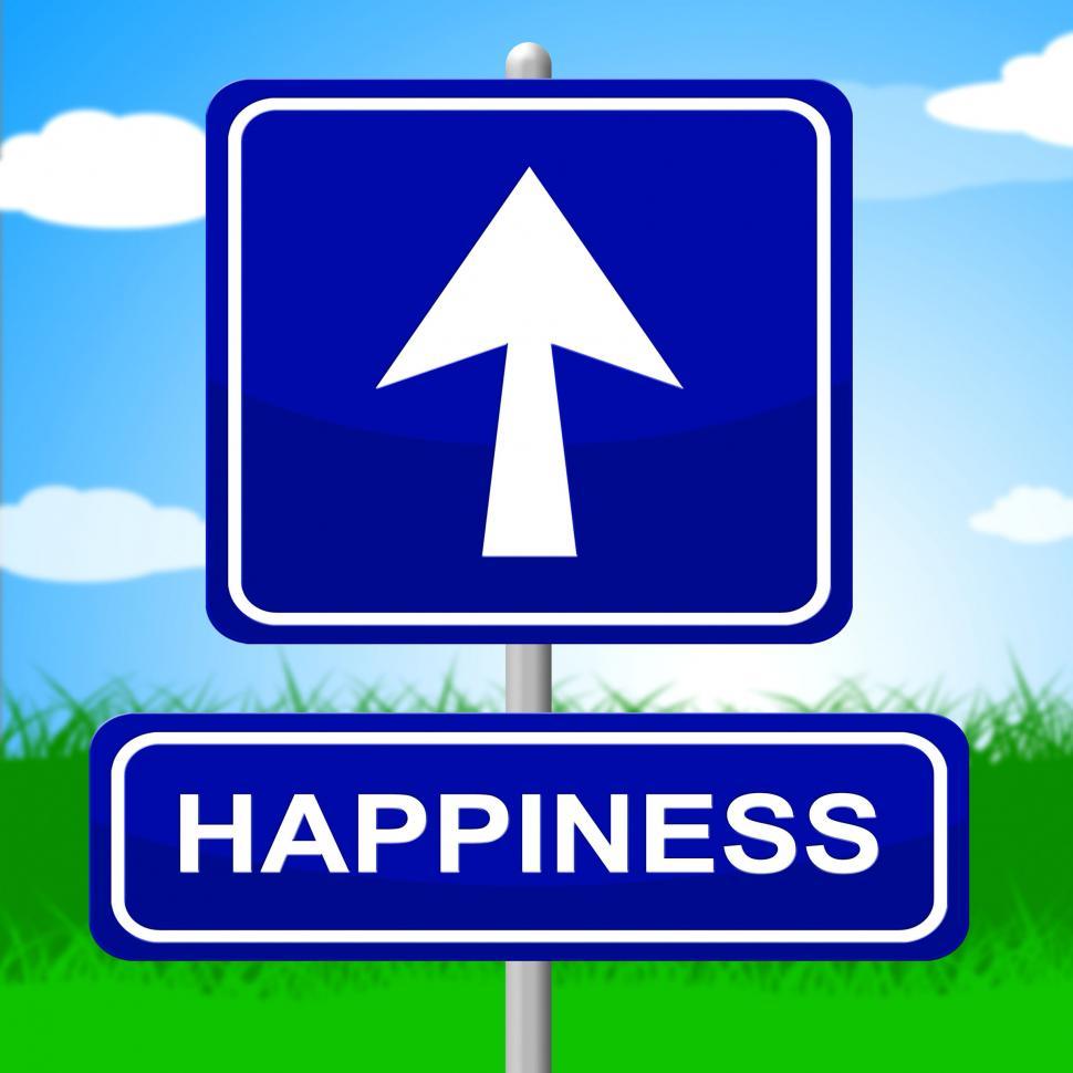 Free Image of Happiness Sign Indicates Arrows Advertisement And Positive 