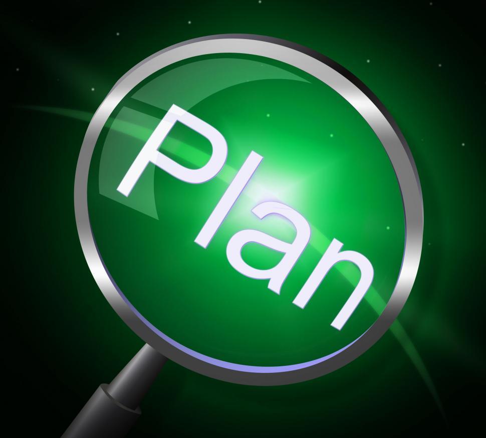 Free Image of Plan Magnifier Means Proposal Magnification And Planning 
