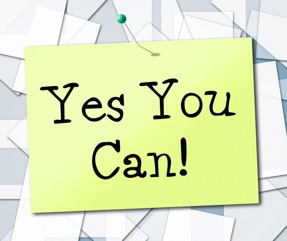 Free Image of Yes You Can Shows All Right And Okay 