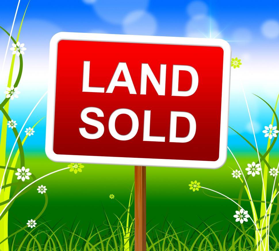 Free Image of Land Sold Shows Real Estate Agent And Property 
