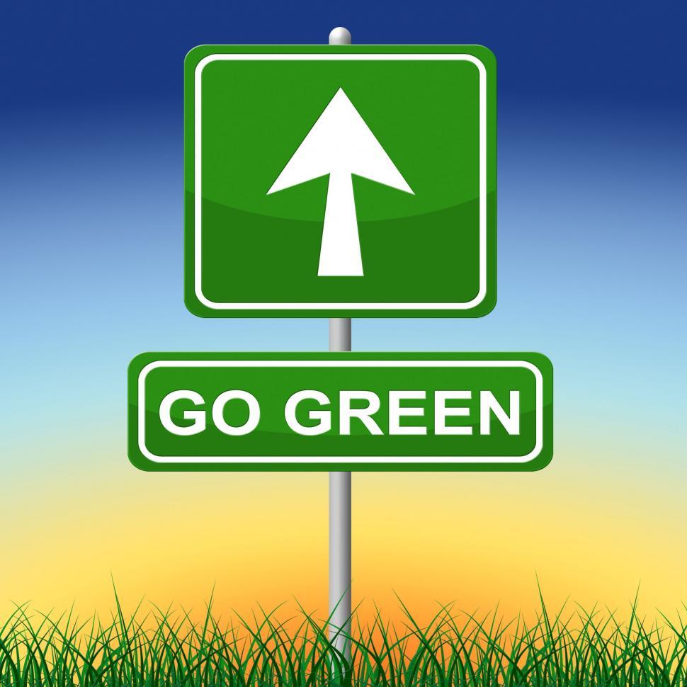Free Image of Go Green Indicates Earth Day And Arrows 