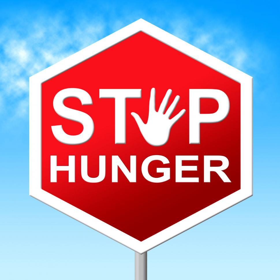 Free Image of Stop Hunger Means Lack Of Food And Caution 
