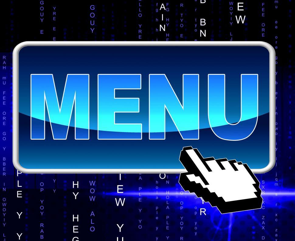Free Image of Online Menu Represents World Wide Web And Dining 