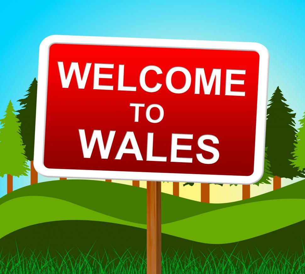 Free Image of Welcome To Wales Indicates Welsh Invitation And Meadows 