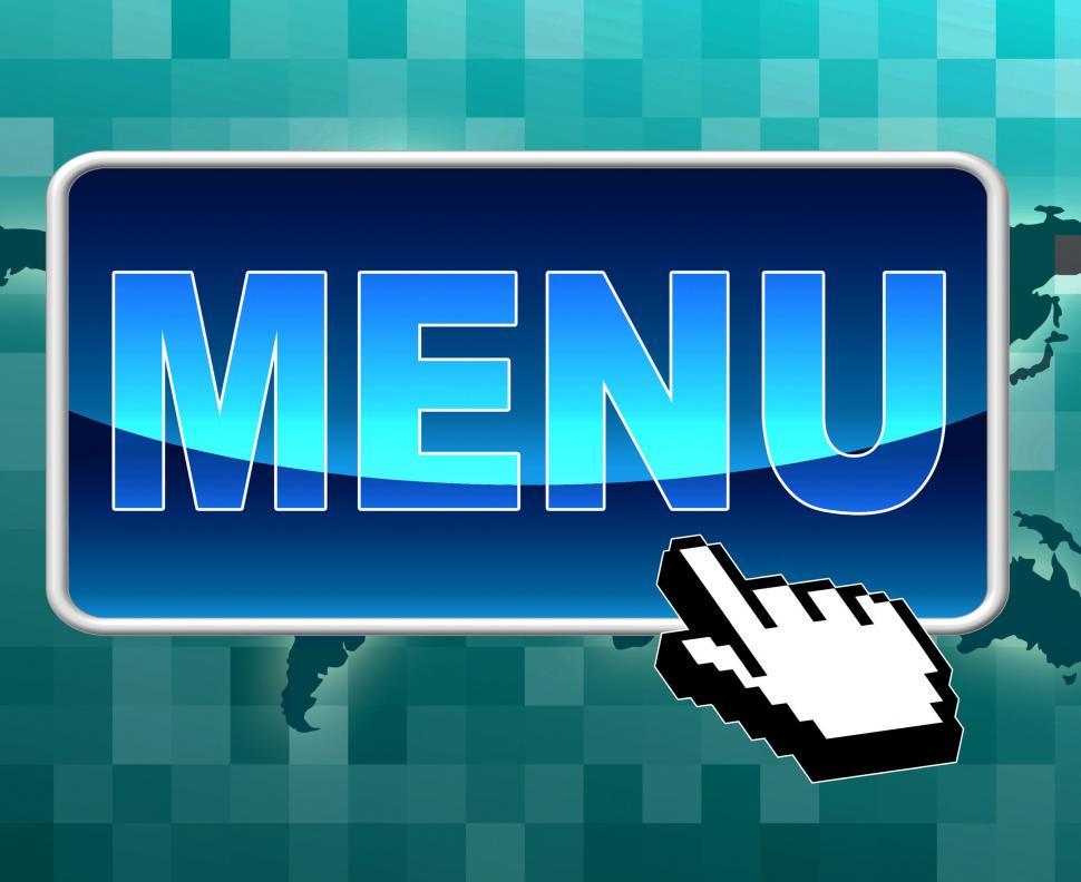 Free Image of Online Menu Represents World Wide Web And Button 