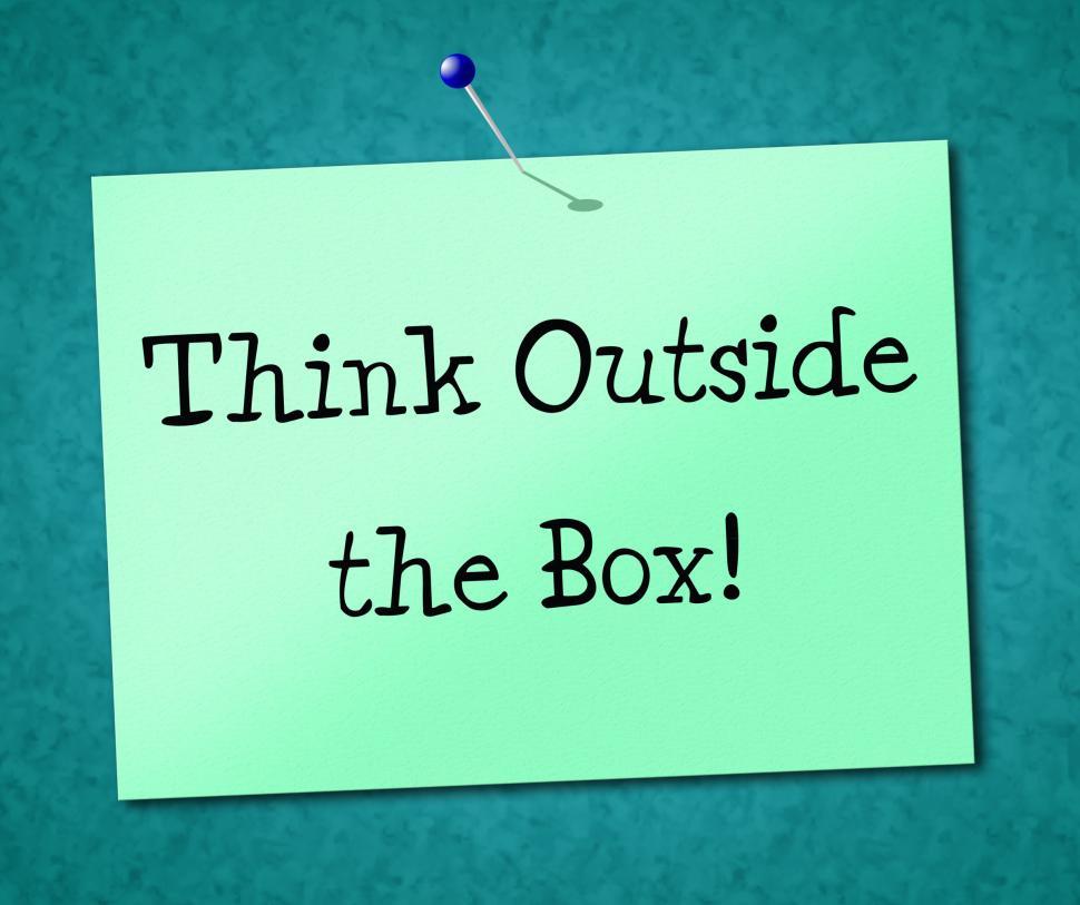 Free Image of Think Outside Box Shows Originality Opinion And Ideas 