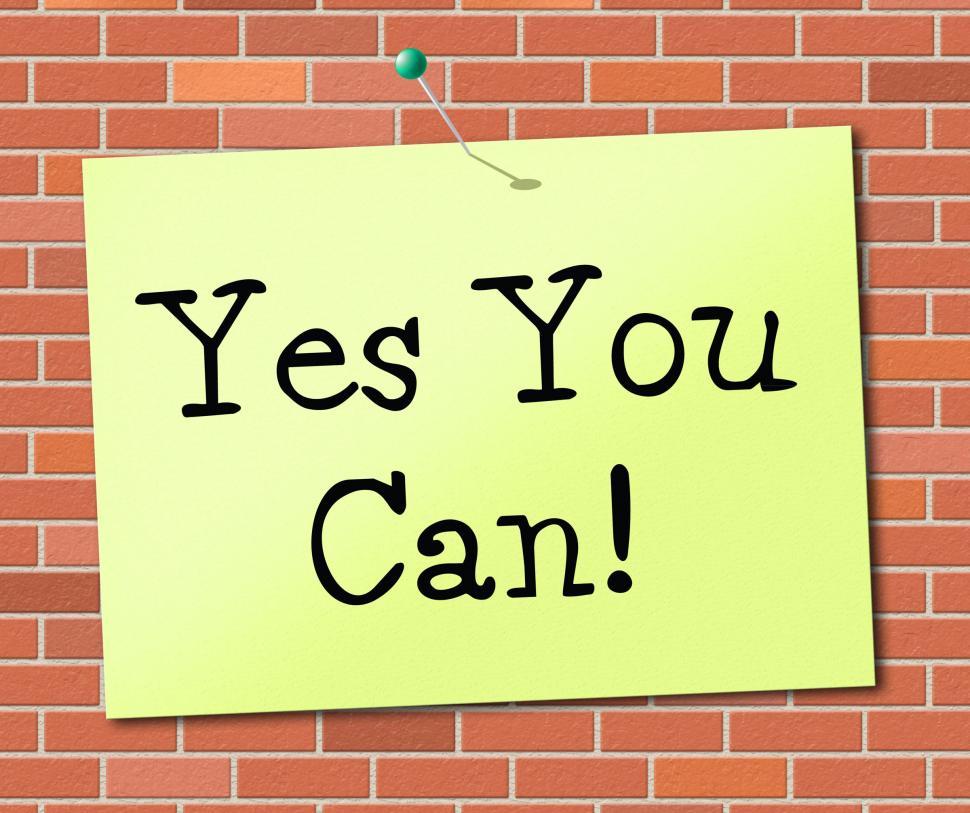 Free Image of Yes You Can Means All Right And Agree 