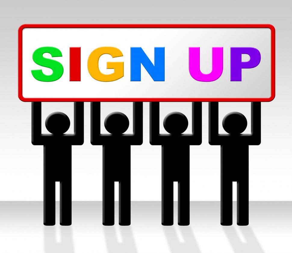 Free Image of Sign Up Represents Join Subscribing And Admission 