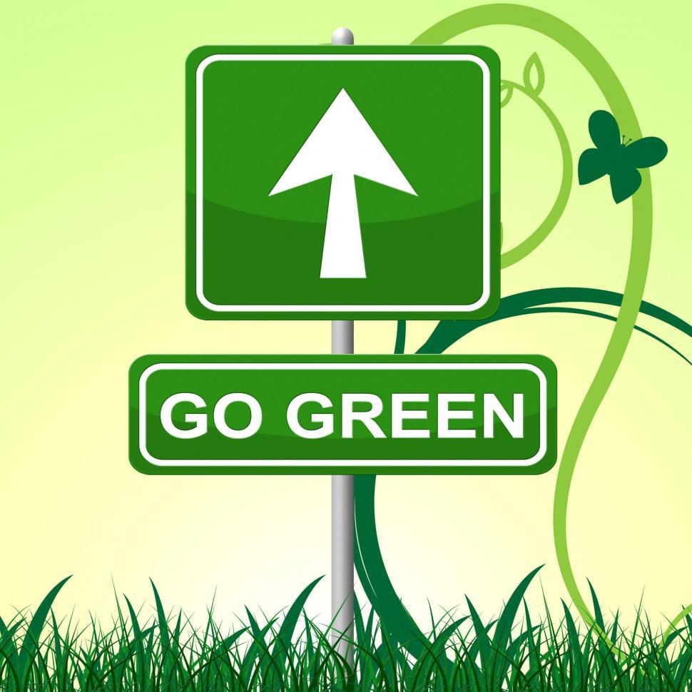 Free Image of Go Green Means Earth Friendly And Arrow 
