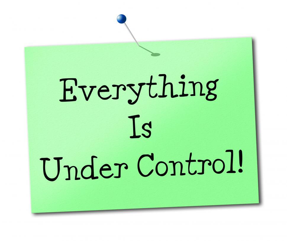 Free Image of Under Control Means Display Advertisement And Placard 