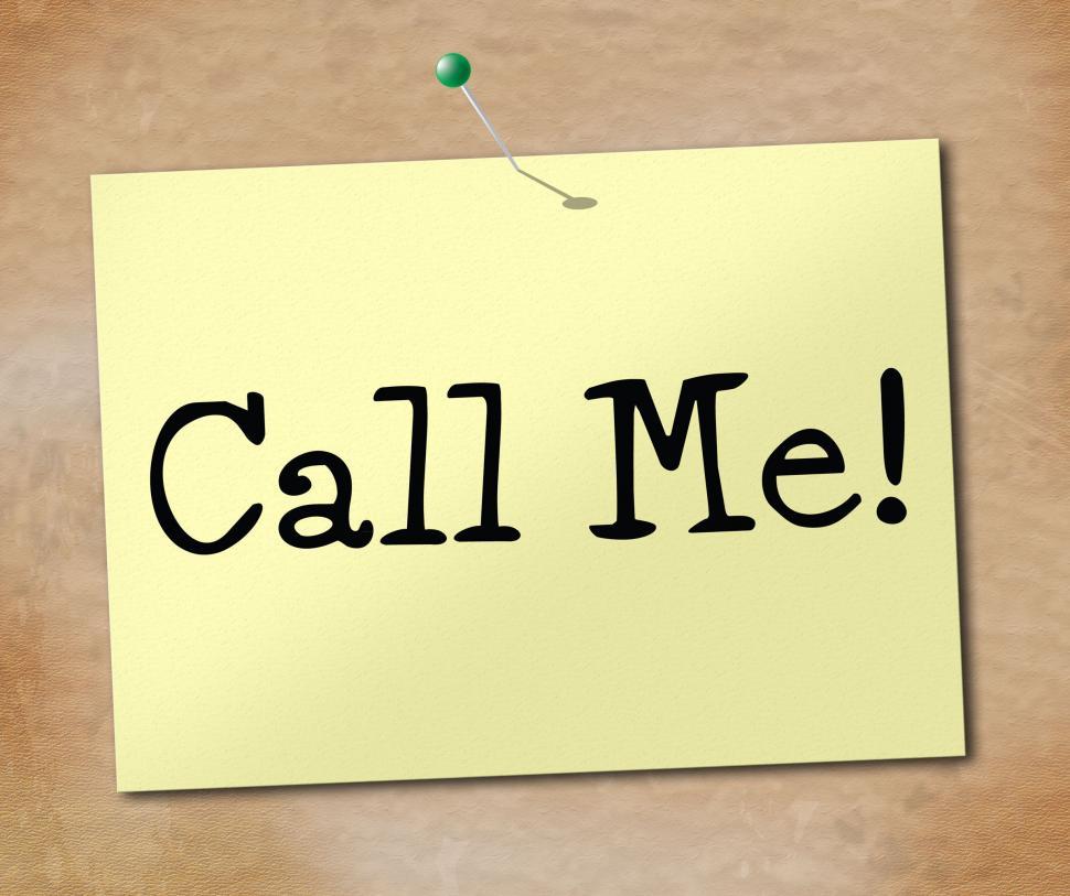 Free Image of Call Me Indicates Telephone Sign And Display 