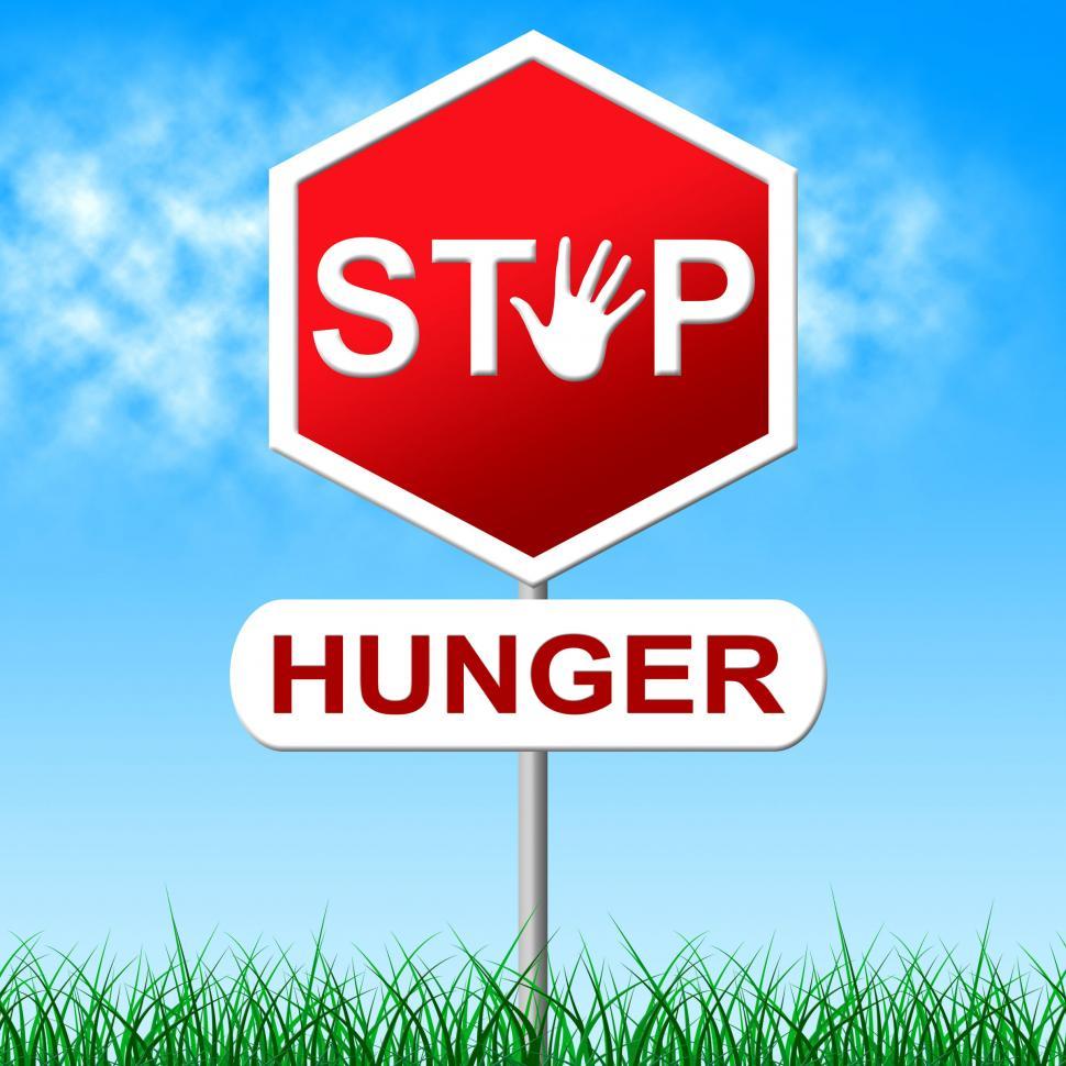 Free Image of Stop Hunger Represents Lack Of Food And Caution 