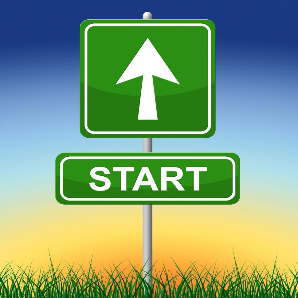 Free Image of Start Sign Means Don t Wait And Action 