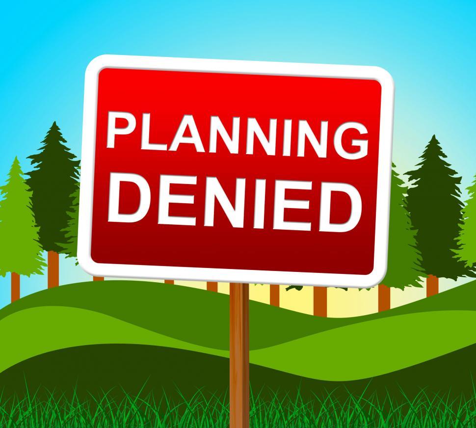 Free Image of Planning Denied Means Plans Refusal And Objectives 