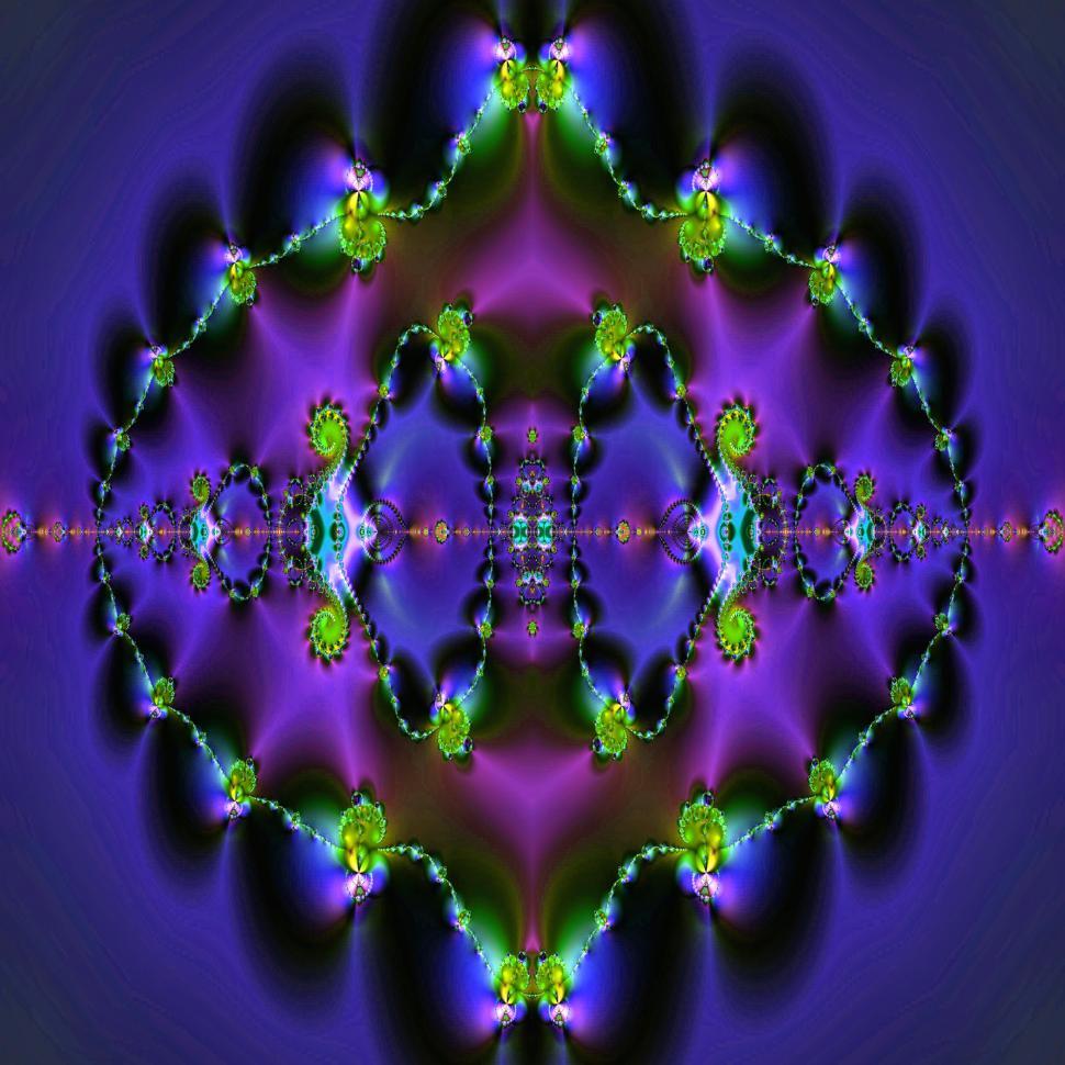 Free Image of Jewel string fractal 