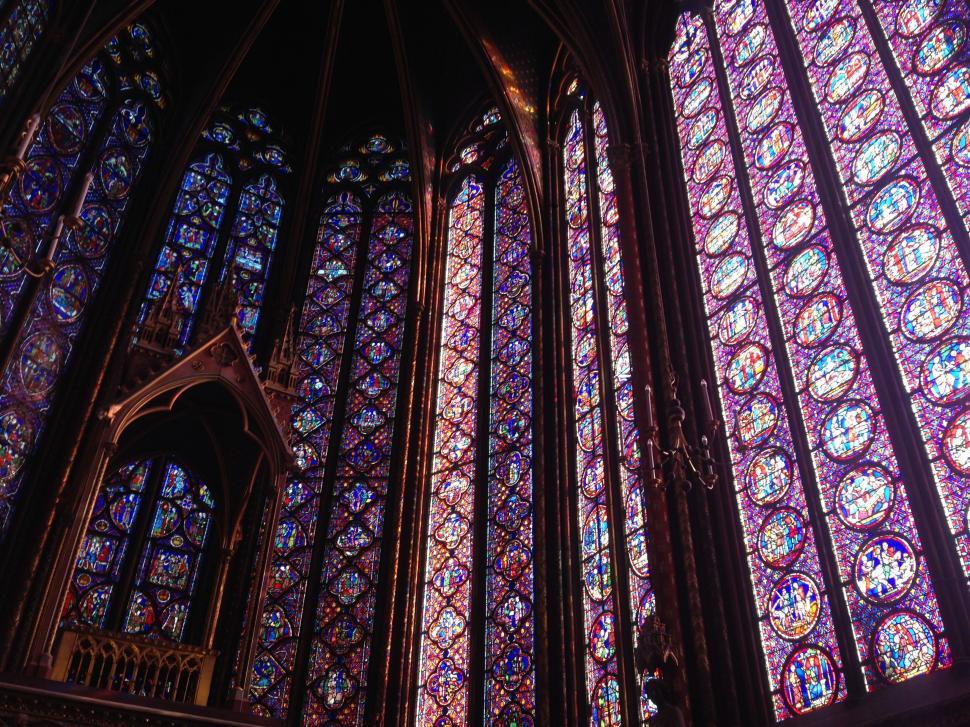 Free Image of Intricate Stained Glass Window in a Building 