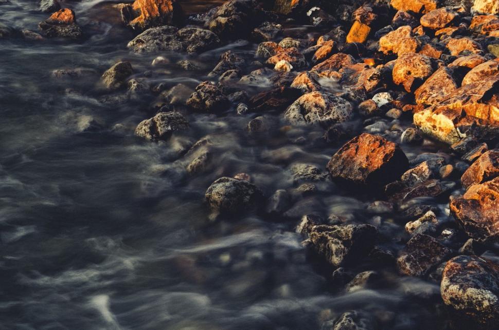 Free Image of Cluster of Rocks in Water 