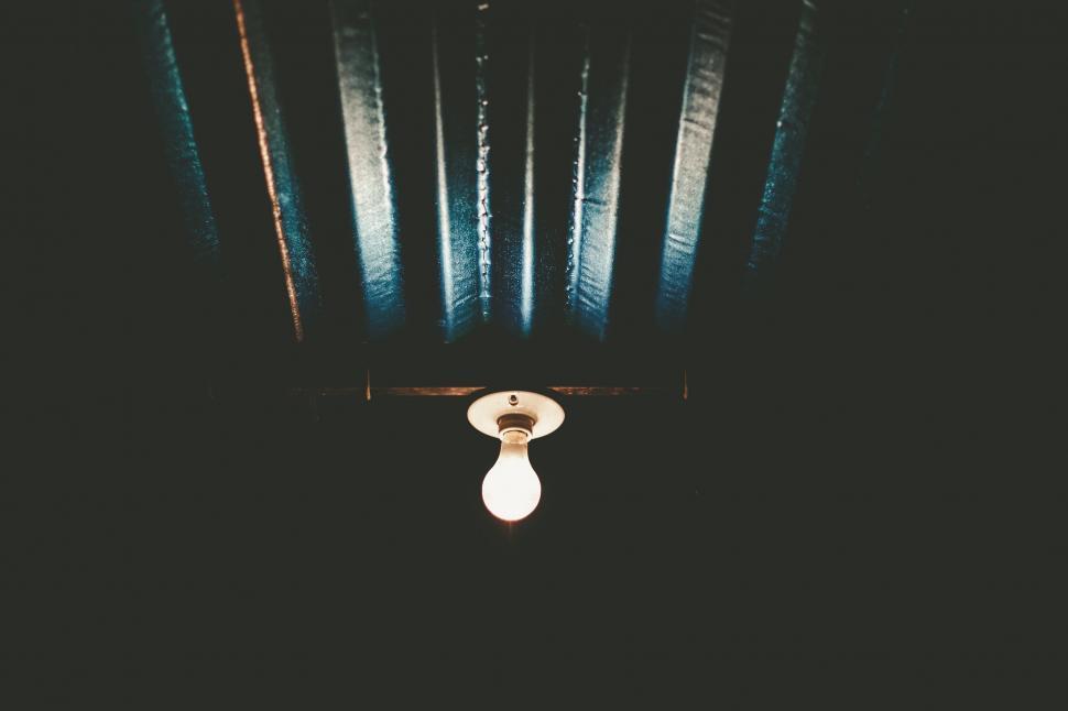 Free Image of Light Illuminates Dark Room 