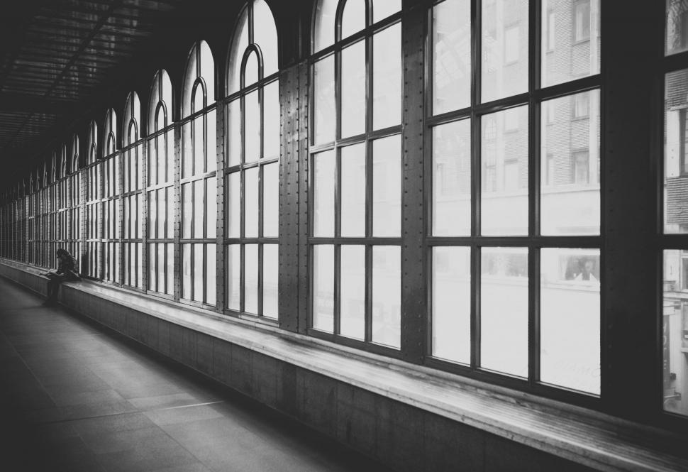 Free Image of Window in a Train Station 