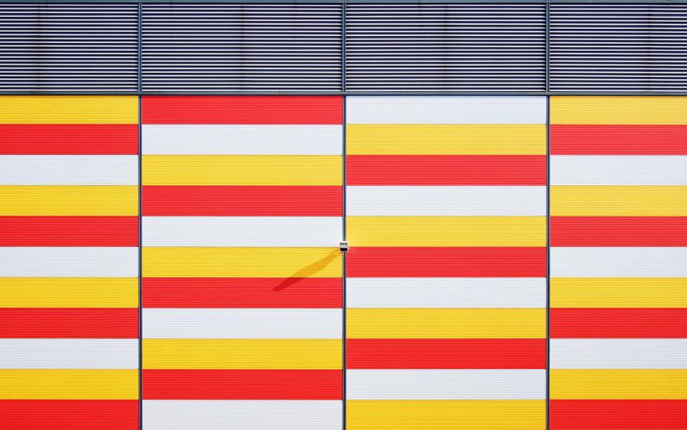 Free Image of Close Up of a Multi Colored Building 