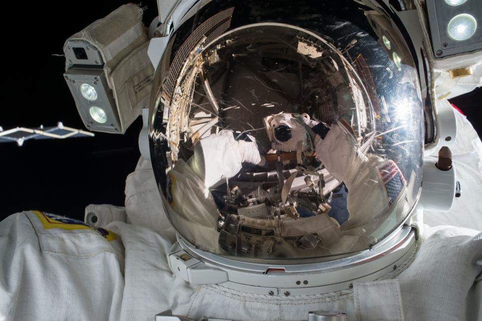 Free Image of Close Up of Person in Space Suit 