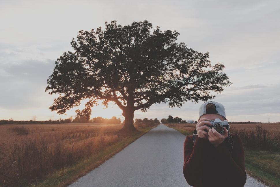 Free Image of Person Capturing Tree With Camera 