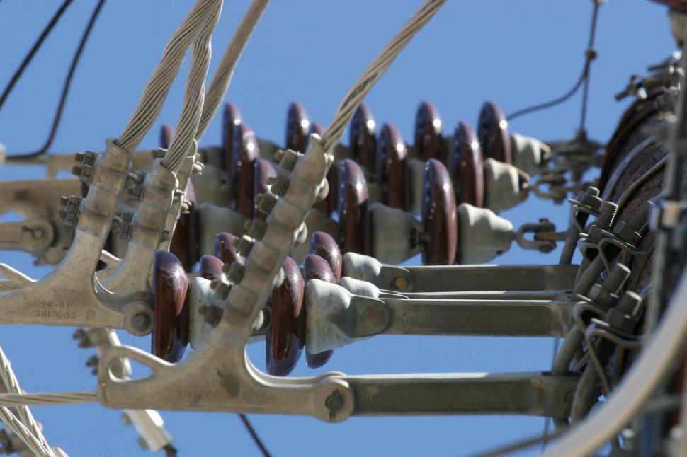 Free Image of Insulators on power pole 