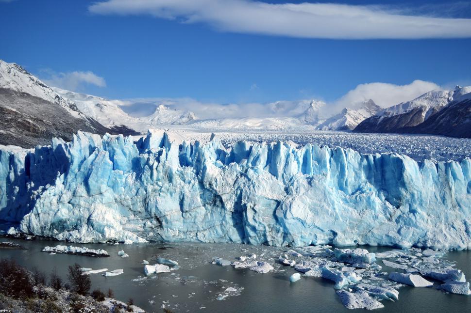 Free Image of Massive Glacier Covered in Thick Ice 