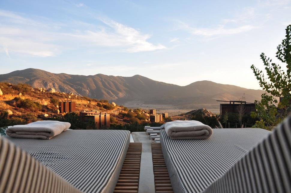 Free Image of Mountain Range View From Rooftop 