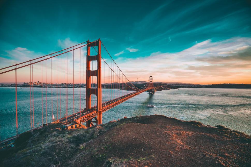 Free Image of The Iconic Golden Gate Bridge in San Francisco 