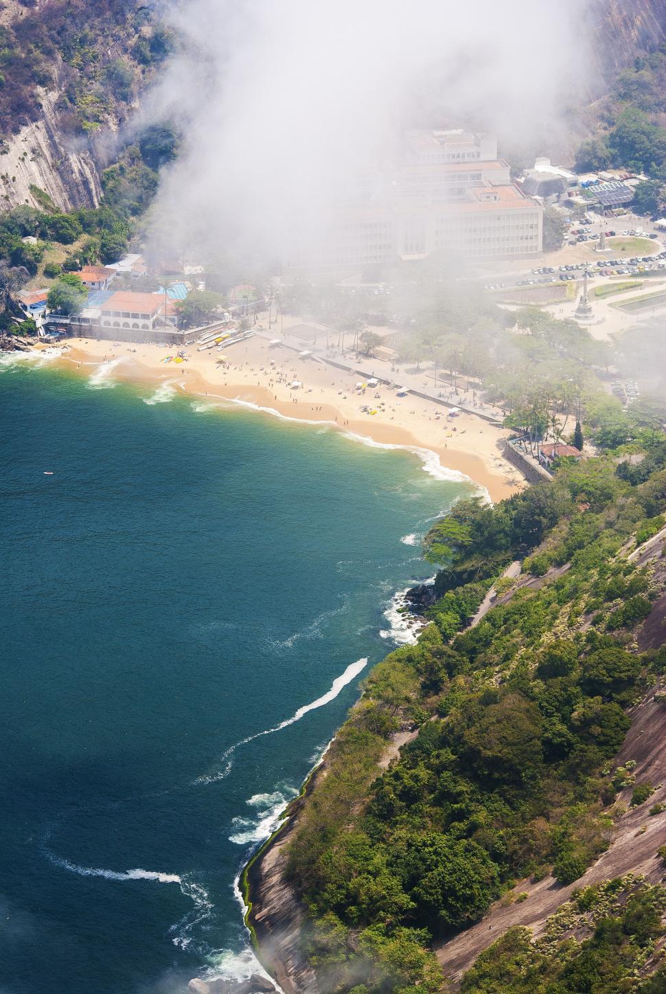 Free Image of Aerial View of Body of Water Near Beach 