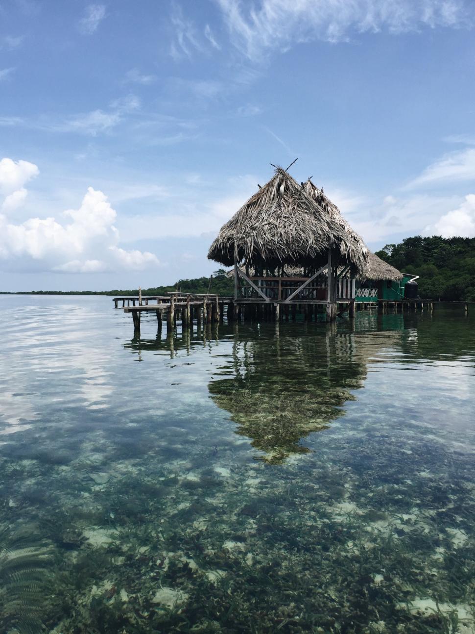 Free Image of Hut Perched on Water 