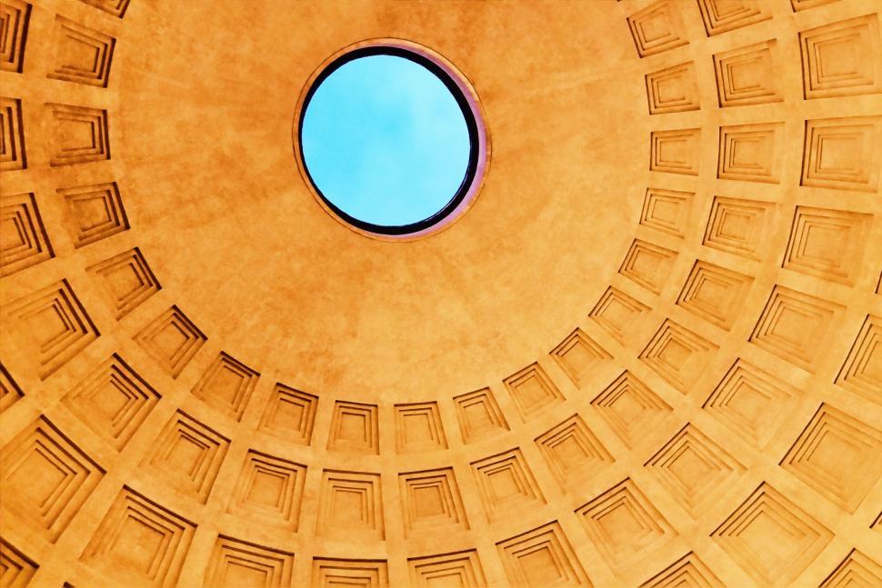 Free Image of Round Hole in the Ceiling of a Building 