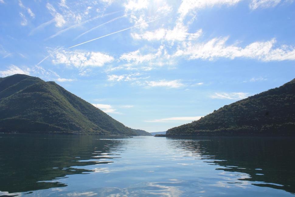Free Image of Water Body With Hills in Background 