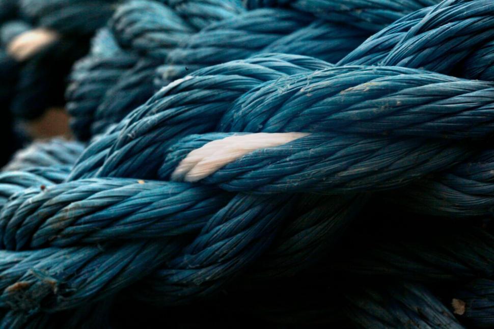 Free Image of Close Up of Blue Rope 