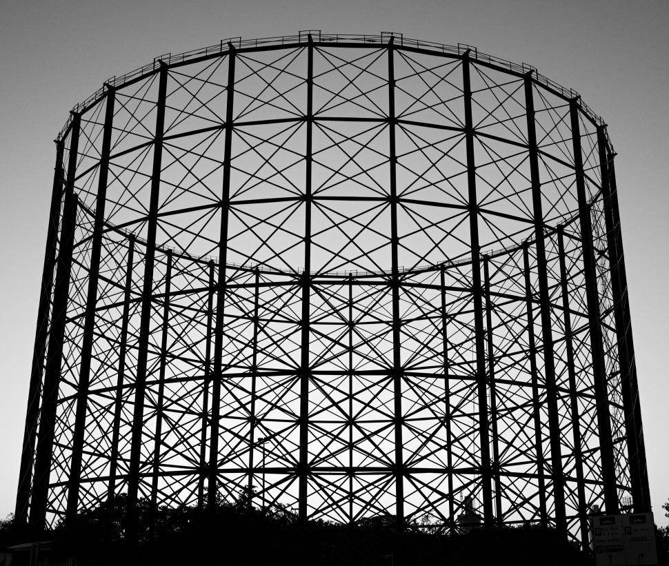 Free Image of Impressive Metal Structure in Black and White 