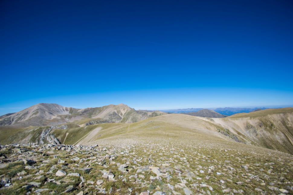 Free Image of Panoramic View of Mountain Range From Hilltop 