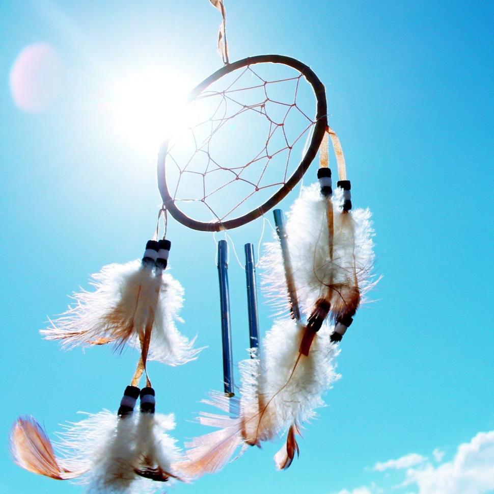 Free Image of Dream Catcher Floating in the Sky 