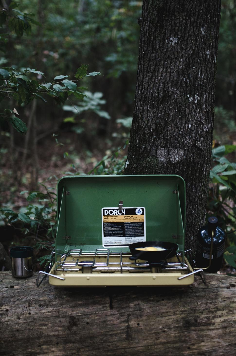 Free Image of Small Stove in Forest Clearing 